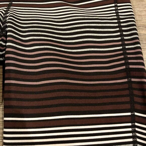 Athleta Leggings XSP Striped Multicolor High Wide Waist - Picture 3 of 10